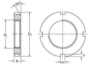 Подшипник Закрепительные гайки Закрепительная гайка KM 22 по выгодным ценам Копейск