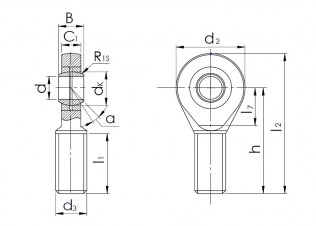 Подшипник Шарнирные головки с внешней резьбой Подшипник SA 25 T/K (POS 25) по выгодным ценам Копейск