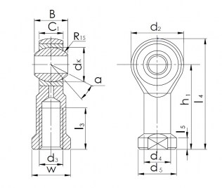 Подшипник Шарнирные головки с внутренней резьбой Подшипник SIL 05 T/K (PHS 5 L) по выгодным ценам Копейск